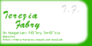 terezia fabry business card